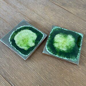Vintage Geode Ceramic Anthropologie Celestial Coasters